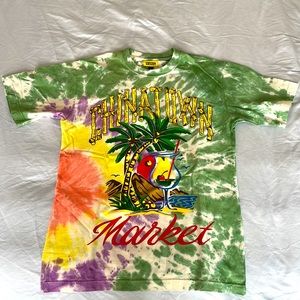 Chinatown Market By The Water Tie-Dye Tee size medium in green tie dye